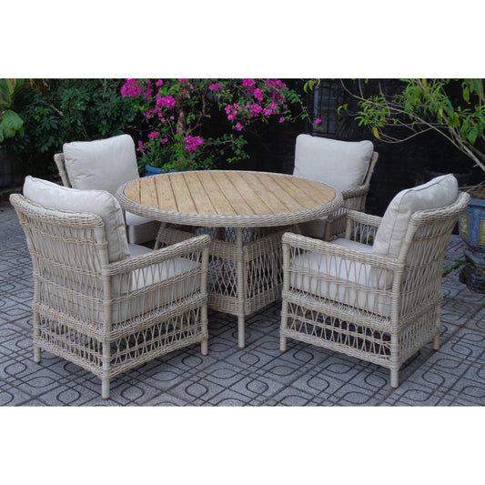 Provence Collection Outdoor 4 Seater Round Dining Set image 0